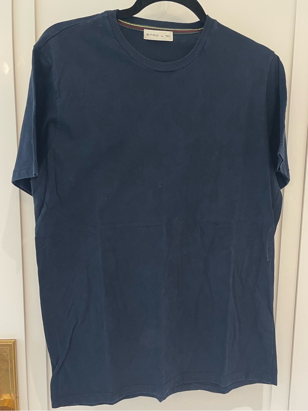 Etro Navy Short-Sleeve Crewneck T-Shirt